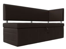 Диваны угловые кухонные, Кухонный прямой диван Стоун с углом правый, экокожа