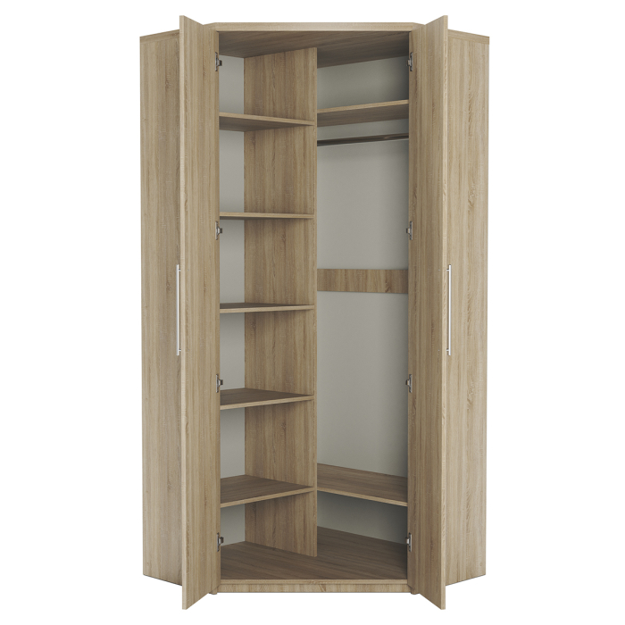 Для одежды, Шкаф угловой двухдверный Мелодия МУ-22 115х115