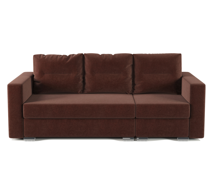 Диваны угловые в гостиную, Угловой диван трансформер Рио правый с пуфиком