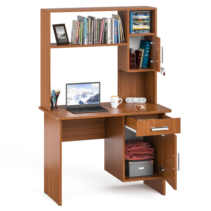 Детские столы, Стол письменный с надстройкой МД-1-09Н