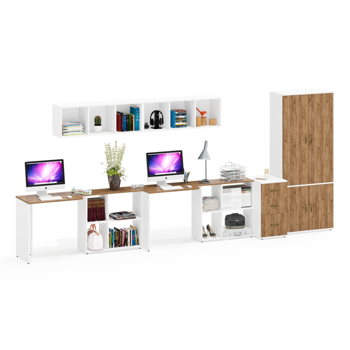 Домашние кабинеты, Модульная мебель для учёбы в семью для двоих детей Лидер-8 № 60