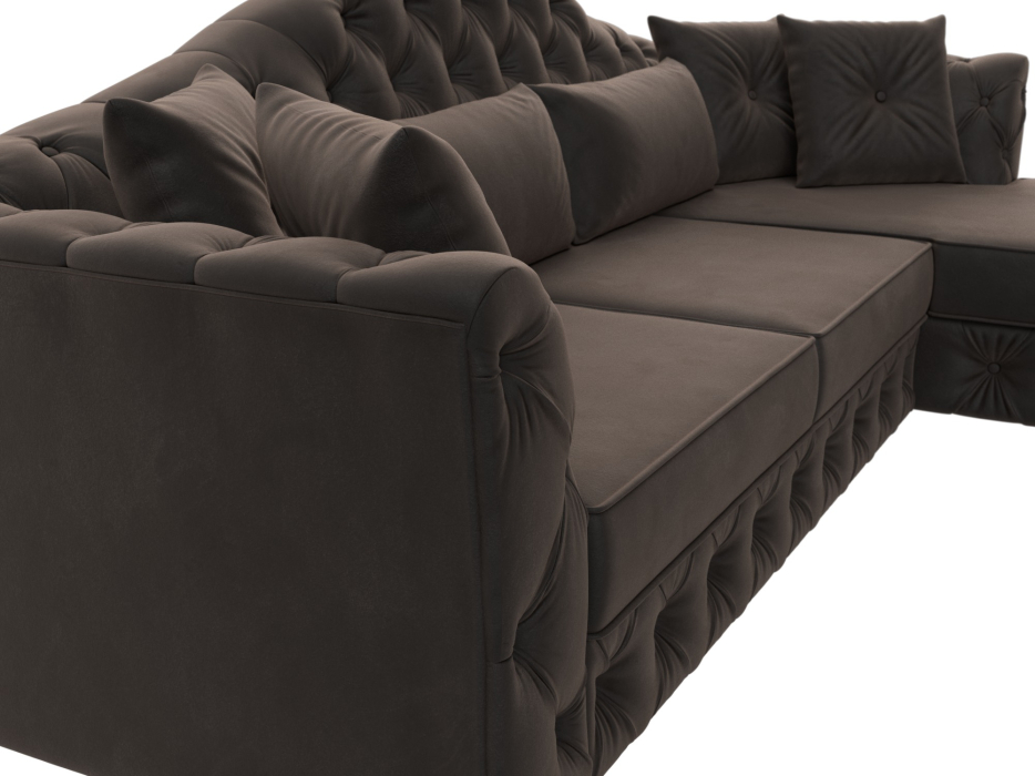 Диваны угловые в гостиную, Диван угловой Артис правый угол, велюр