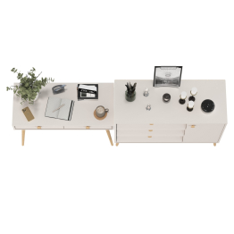 Туалетный стол с ящиками Афина и комод с дверкой и тремя ящиками