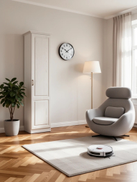 Шкаф-пенал с карнизом Ливерпуль 13.27 ясень ваниль/белый