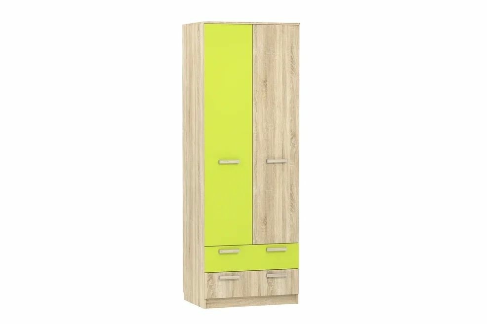 Шкафы двухстворчатые, Акварель НМ 013.02-03 М1 Шкаф для одежды с ящиками 