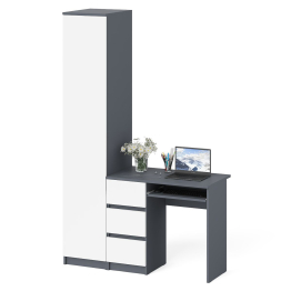 Компьютерный стол МС-6 левый с узким пеналом 400 Мори