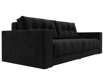 Диван прямой с декором Лига-049 НПБ, велюр SEVEN