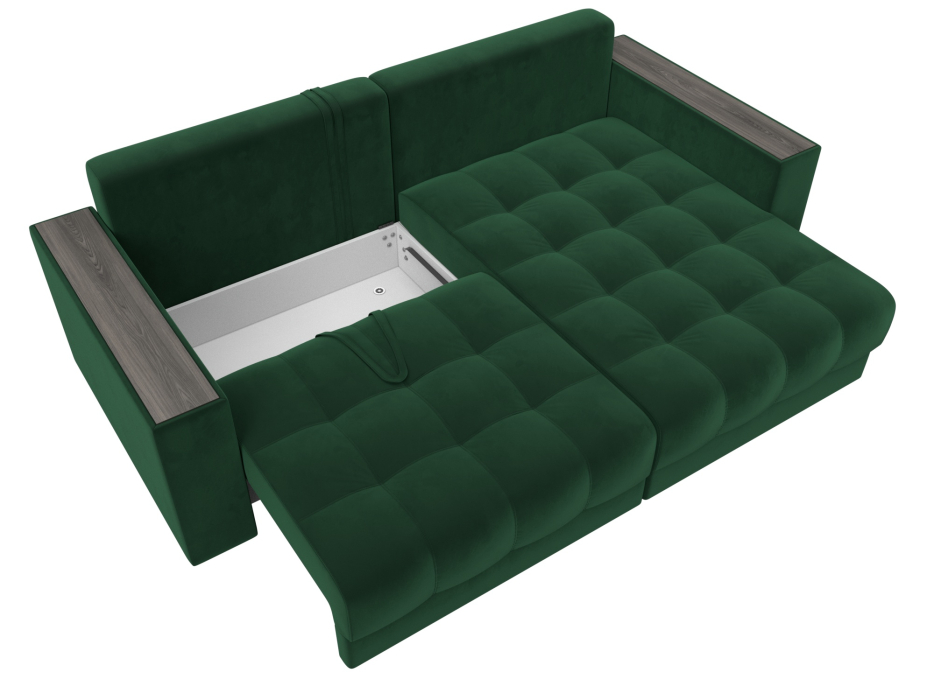 Дизайнерские диваны для гостиной, Диван угловой с декором Лига-049 НПБ, велюр SEVEN