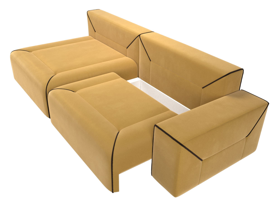 Диваны угловые в гостиную, Диван угловой Кёльн, микровельвет, левый угол