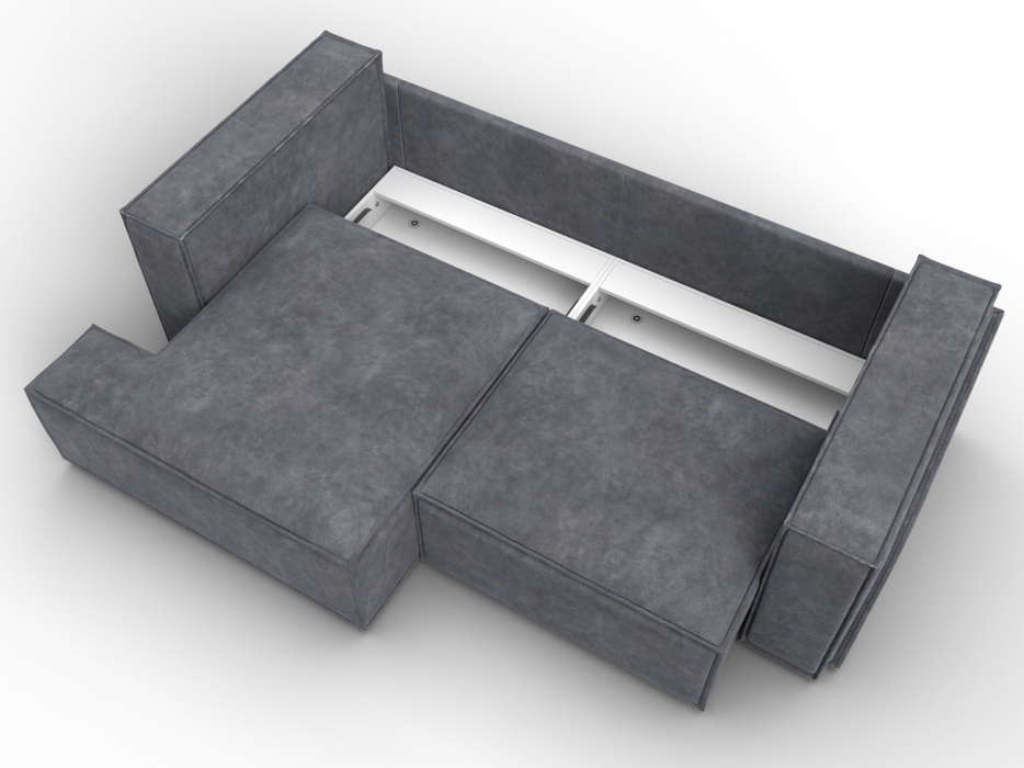 Диваны угловые в гостиную, Диван угловой Лига-061 угол левый, велюр BRUT