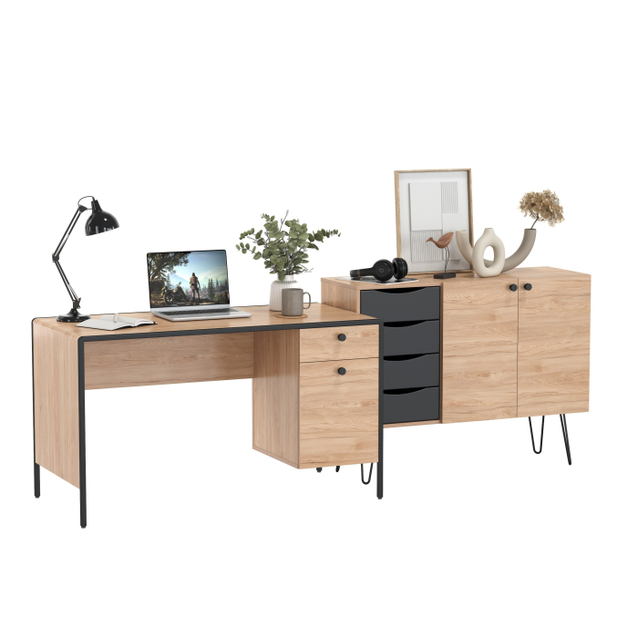 Домашние кабинеты, Письменный стол с комодом Моби Брюс