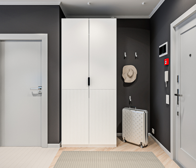 Для одежды, Шкаф 2-дверный 1м МАКС Джаз Белый