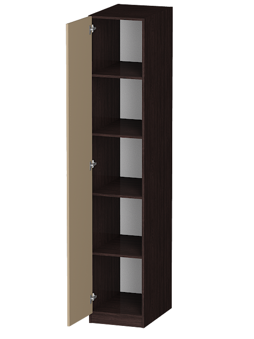 Шкафы одностворчатые, Распашной шкаф Лайф с полками 40*60*215 Венге