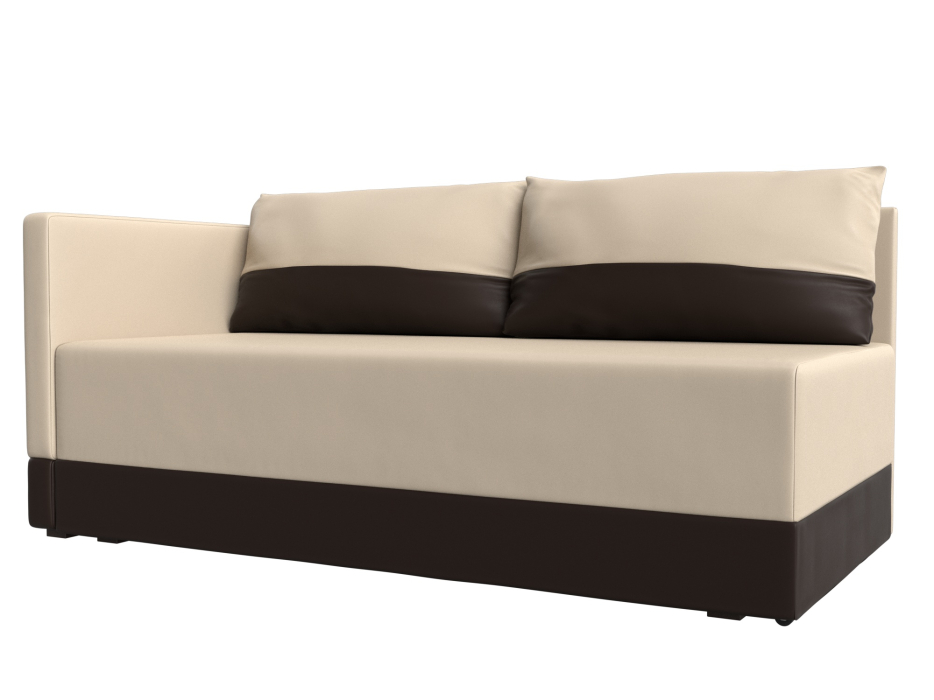 Кушетка диван, Кушетка Никас левая, экокожа