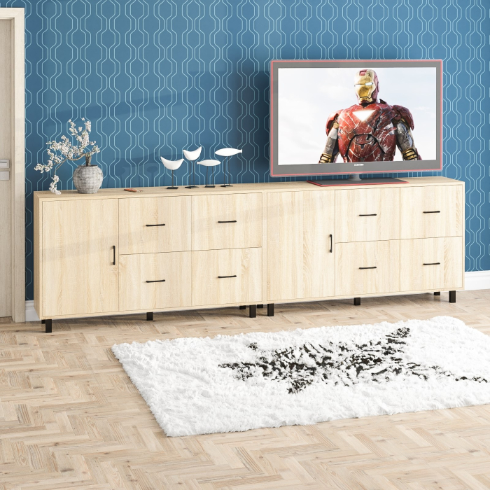 ТВ-тумбы, Два комода-тумбы с выдвижными ящиками и дверками РВК 125-1504