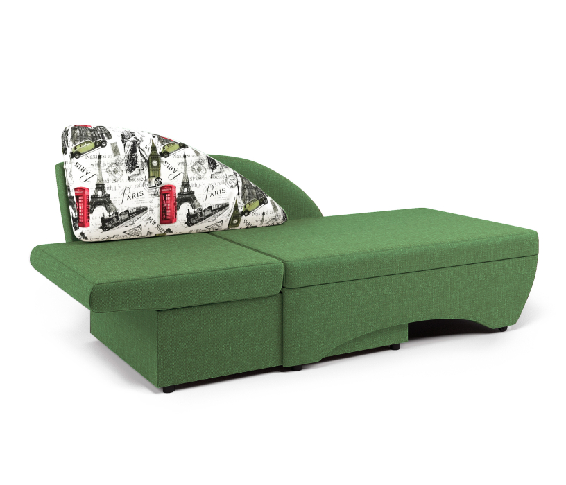 Диваны прямые кухонные, Кушетка Трио, левый рогожка/велюр