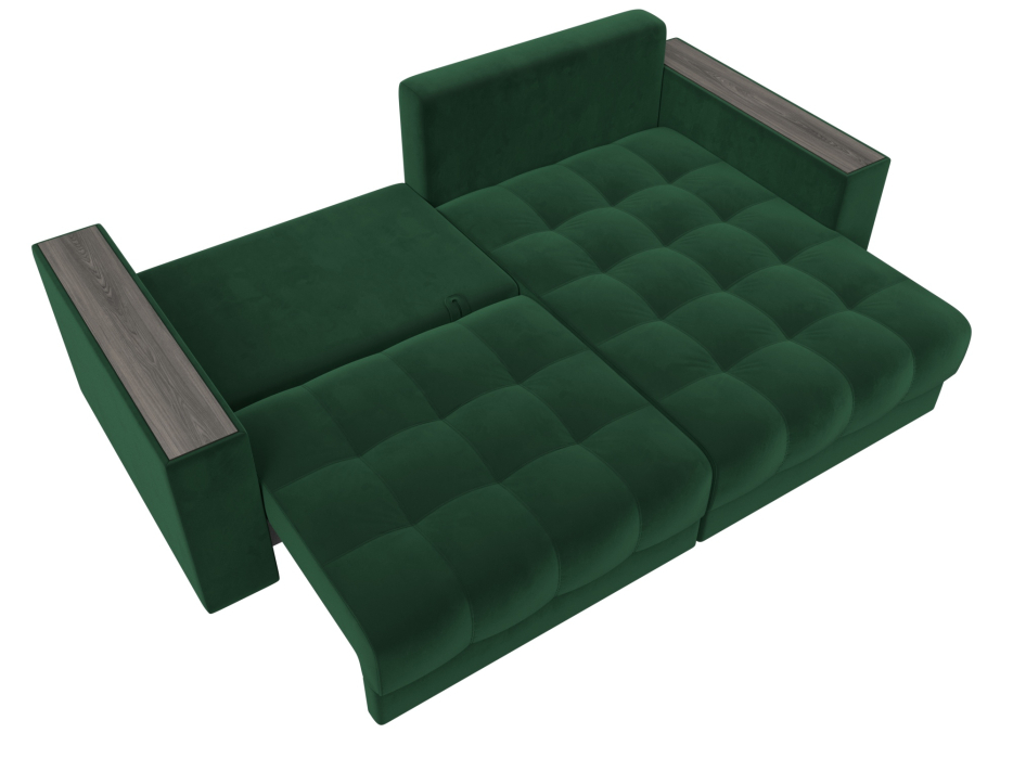 Дизайнерские диваны для гостиной, Диван угловой с декором Лига-049 НПБ, велюр SEVEN