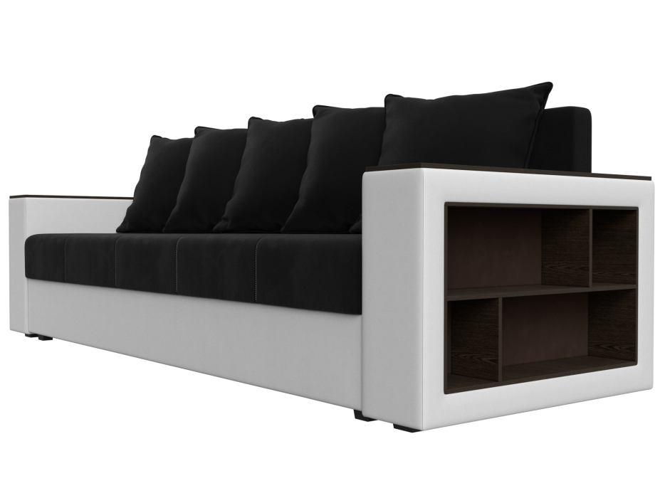 Диваны еврокнижки, Диван прямой Дубай Лайт, микровельвет/экокожа