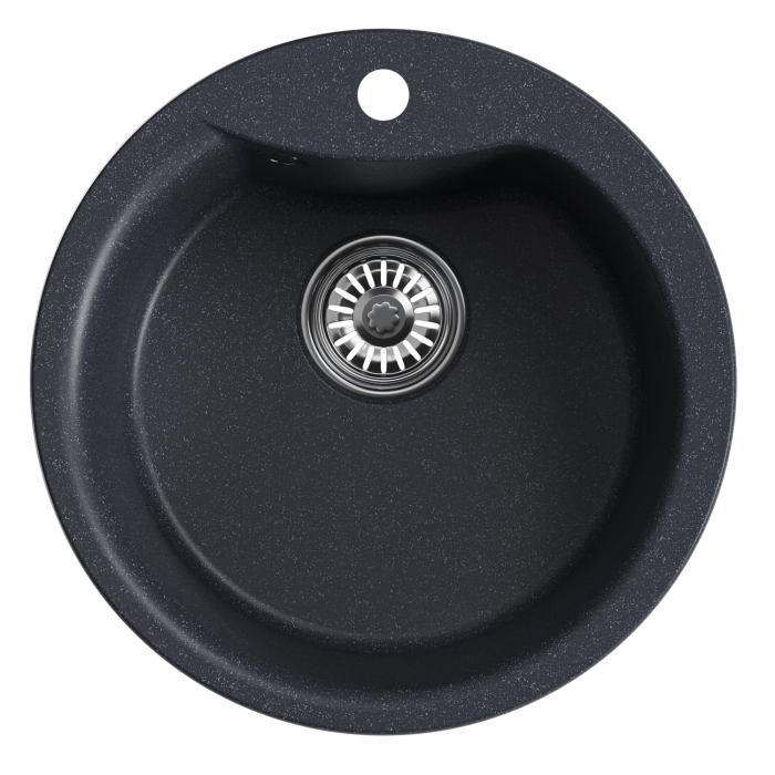 Кухонные мойки, Мойкa ML-GM12 круглая, 480мм (глуб. чаши 210) NEW*