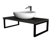 Тумбы в ванную комнату, Столешница для ванной 1Marka GRUNGE LOFT 100 