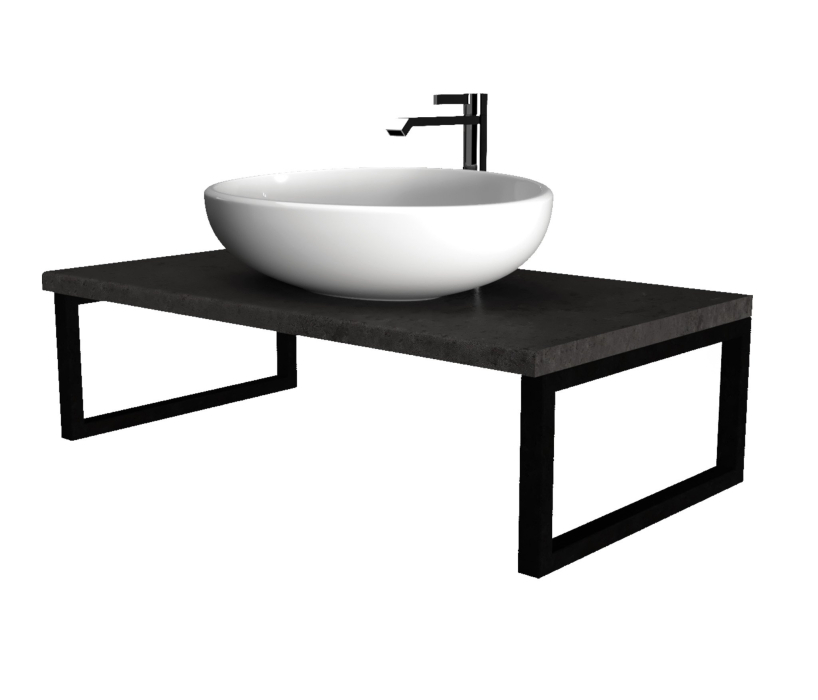 Тумбы в ванную комнату, Столешница для ванной 1Marka GRUNGE LOFT 100 