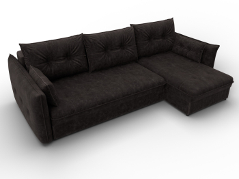 Диван угловой Лига-100 НПБ угол универсальный, велюр BRUT