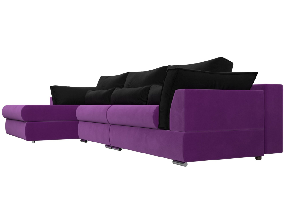 Диваны угловые в гостиную, Угловой диван Пекин Long угол левый, НПБ, микровельвет