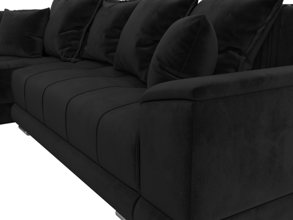 Диваны угловые в гостиную, Угловой диван НордСтар левый угол, велюр