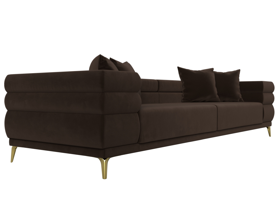 Дизайнерские диваны для гостиной, Прямой диван Лига-021, микровельвет