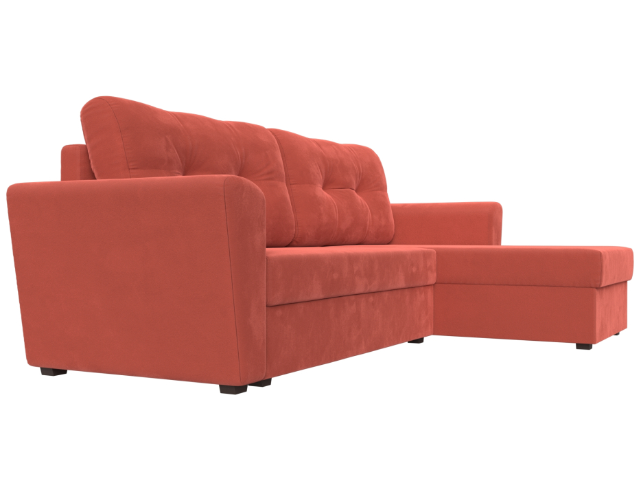 Диваны угловые в гостиную, Угловой диван Амстердам Лайт правый угол, микровельвет