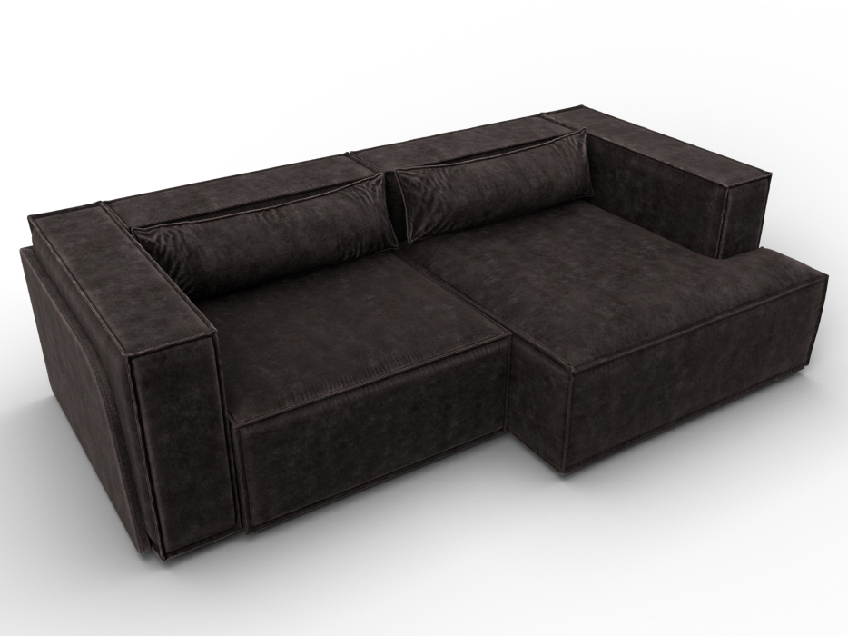 Диваны угловые в гостиную, Диван угловой Лига-061 угол правый, велюр BRUT