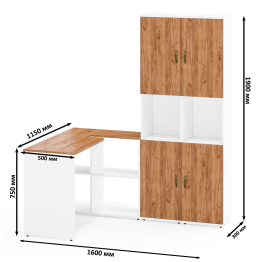 Лидер-8 письменный стол-трансформер и два пенала Лидер-8.