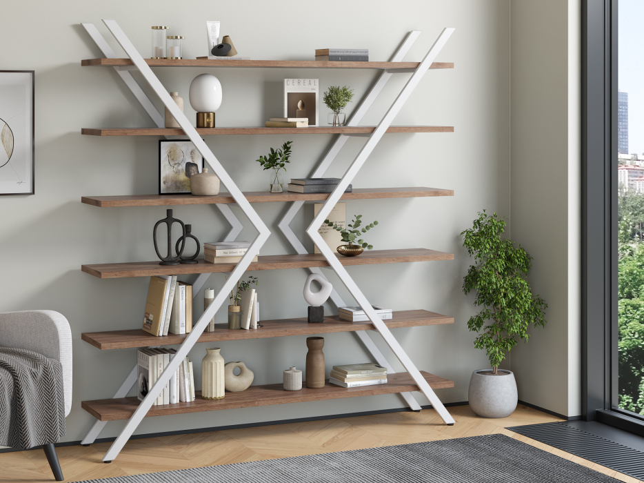 Стеллажи, Стеллаж Айсберг Лофт ИКС белый