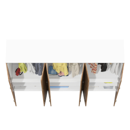 Набор из глубоких шкафов для одежды 19Б Лидер-8 комплект из трёх шкафов