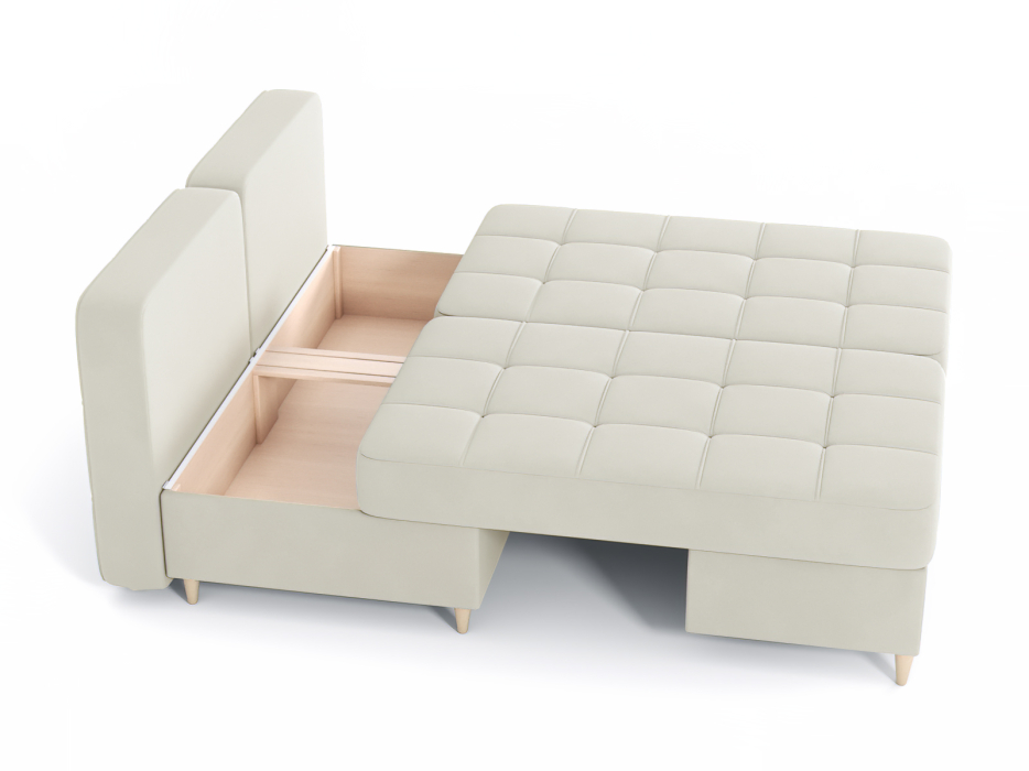 Диваны угловые в гостиную, Диван-кровать угловой Оливер 2 еврокнижка-трансформер, велюр