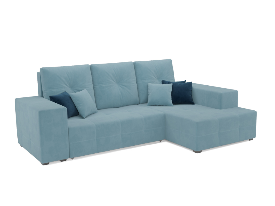 Диваны угловые в гостиную, Диван угловой Монреаль Правый угол (Велюр)