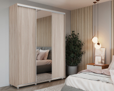 Шкафы-купе 3-х дверные, Шкаф-купе PRIME, 177х60 с зеркалом