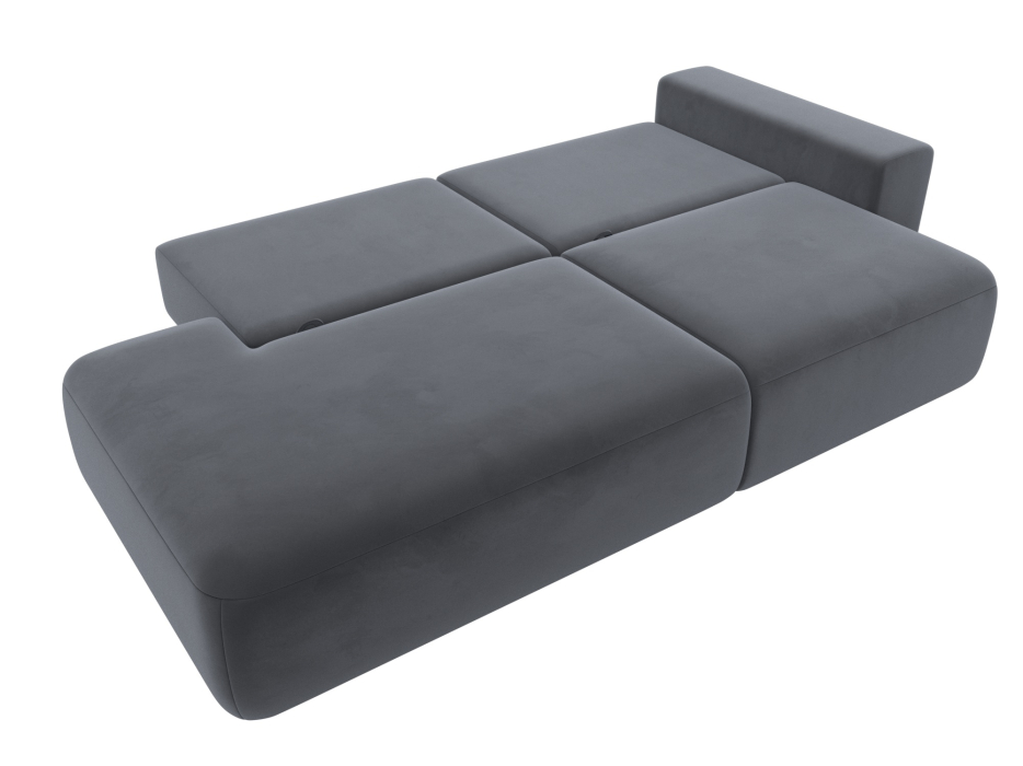 Диваны еврокнижки, Диван прямой Лига-036 Модерн подлокотник справа, велюр