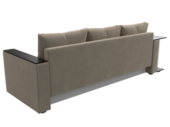 Диван прямой Атланта со столом слева, микровельвет