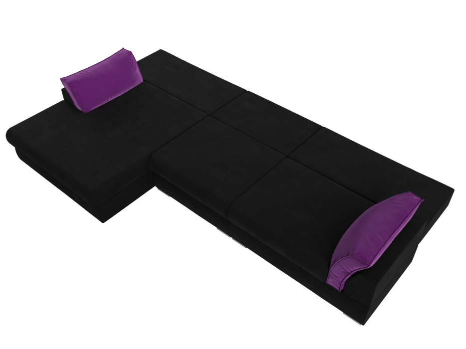 Диваны угловые в гостиную, Угловой диван Пекин Long угол левый, НПБ, микровельвет