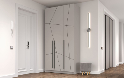 Шкаф для одежды 67.12 Брандо (3-х дв.) МДФ Геометрия