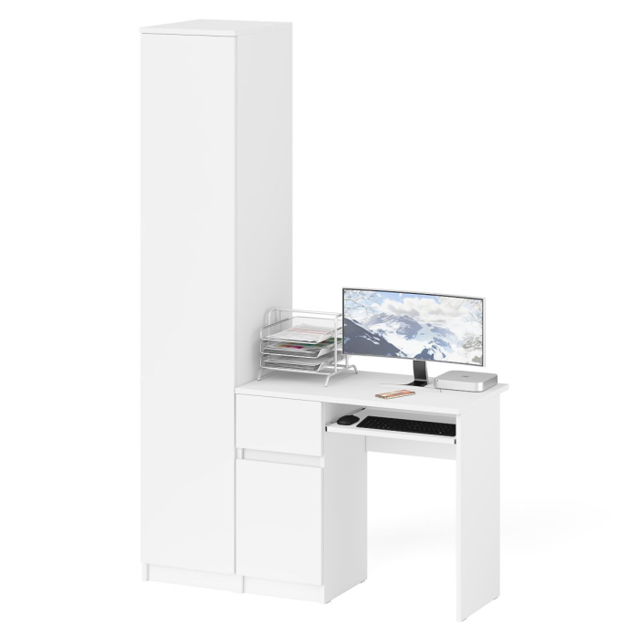 Домашние кабинеты, Стол компьютерный МС-1 левый с пеналом Мори 400