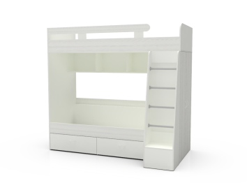 Двухъярусная кровать Юниор 6, Белый