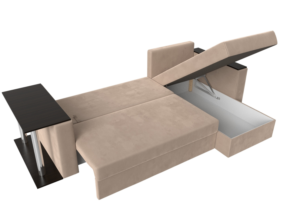 Диваны угловые в гостиную, Угловой диван Атланта правый угол, велюр