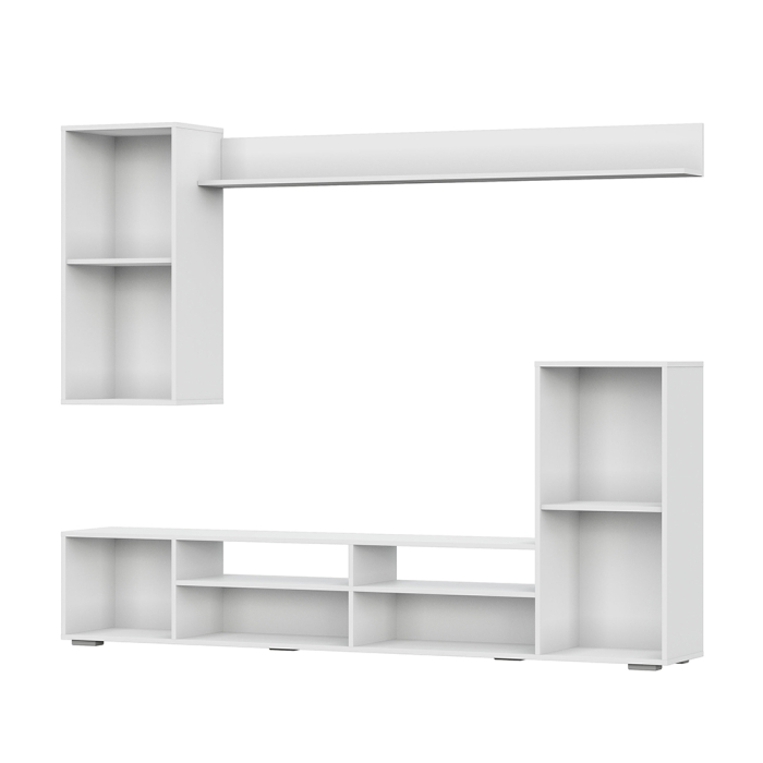 Стенки для гостиной, Стенка в гостиную МГС 4, белый/белый глянец