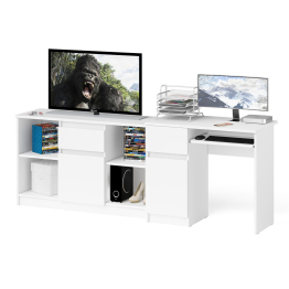 Стол компьютерный МС-1 левый с тумбой 1204 Мори