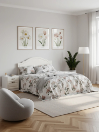 Кровать 1600 Ливерпуль с основанием и тумбой