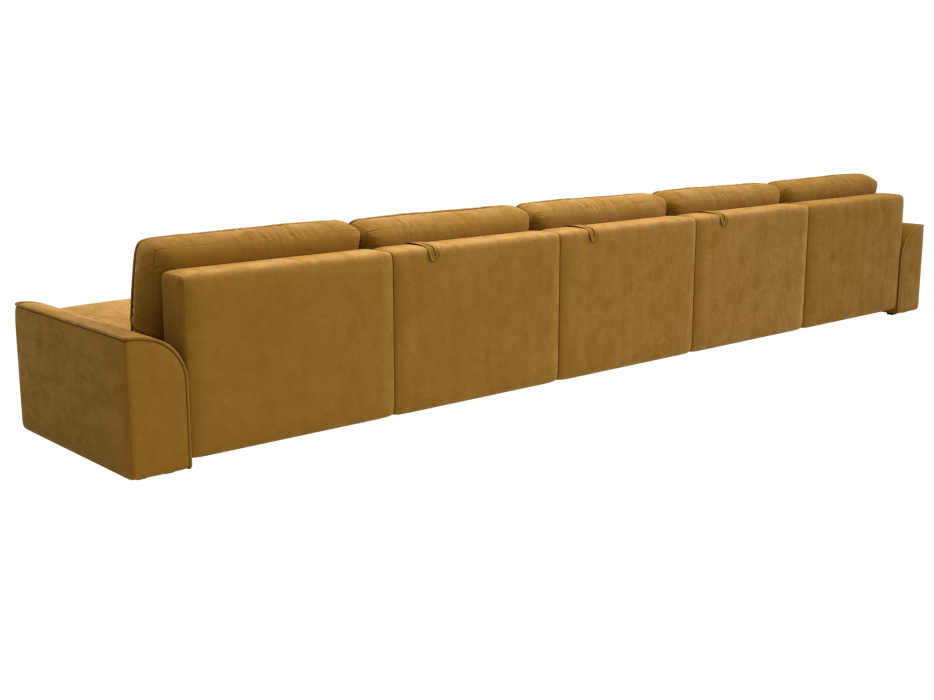 Диваны еврокнижки, Диван П-образный Лига-048 НПБ МегаЛонг, велюр BRUT