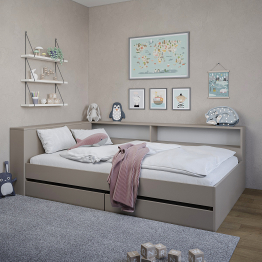 Набор Кровать Ксения 1200 с ящиками и прикроватным блоком