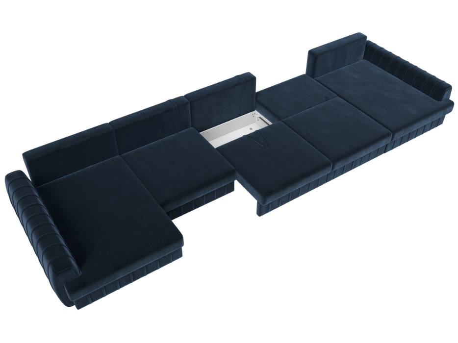 Диваны угловые в гостиную, Диван П-образный Лига-057 НПБ МегаЛонг, велюр TOWER